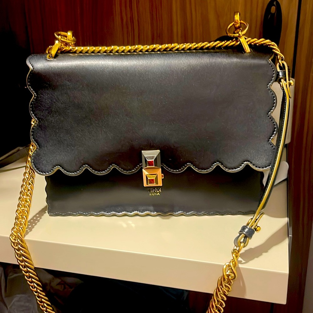 Fendi Crossbody Black Leather Bag